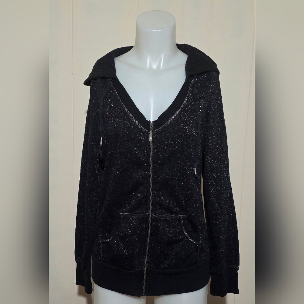 Vanity Black Glitter Hoodie